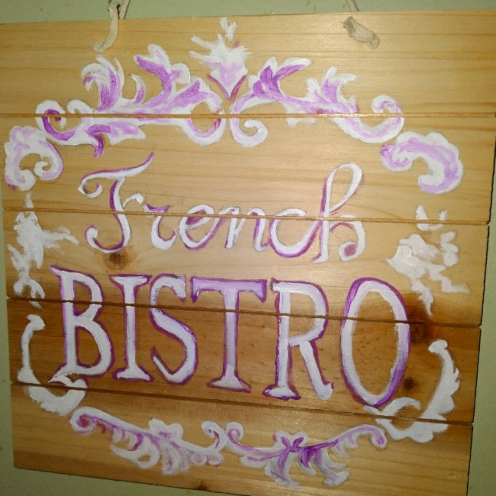 Hand painted wooden kitchen decor sign